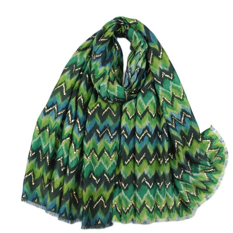 Women Geometric Wave Striped Line Fringe Viscose Shawl Scarf Lady High Quality Wrap Pashmina Stole Bufanda Muslim Hijab 180*90Cm
