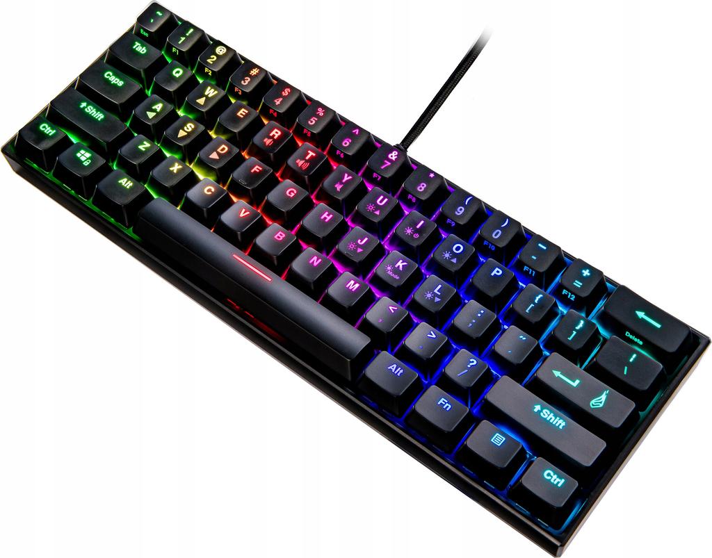 Kablolu SureFire KingPin M1 oyuncu klavyesi %60 RGB QWERTY İngilizce