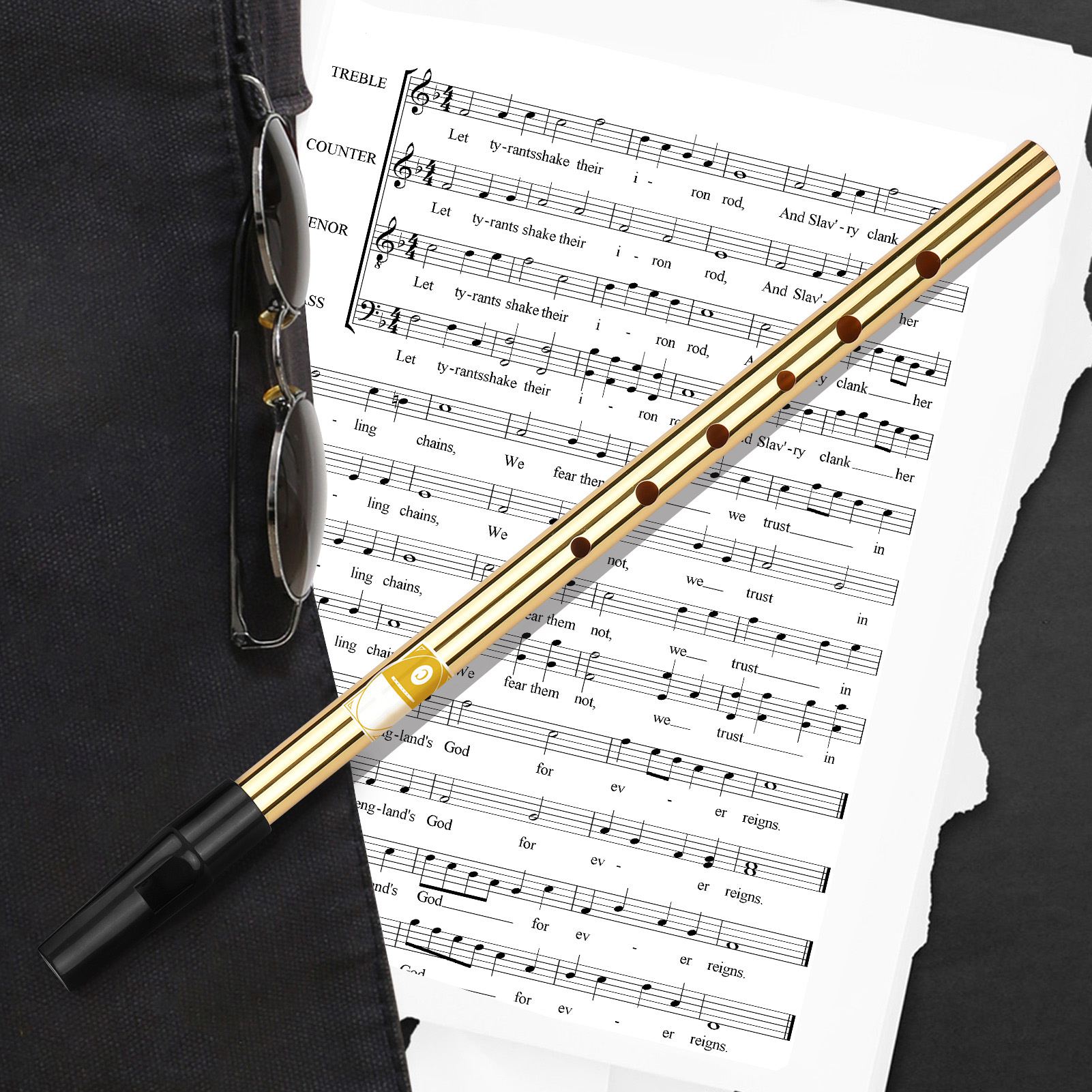 Photos - Flute Irish Whistle  Key of D 6 Holes  Wind Musical Instruments for Beginners Intermediates Experts gold