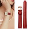 Quick Release Soft Cowhide Watchband for Casio Citizen Fossil Plain Watch Strap DW 12mm 14mm 16mm 18mm 20mm Ladies Bracelet pink
