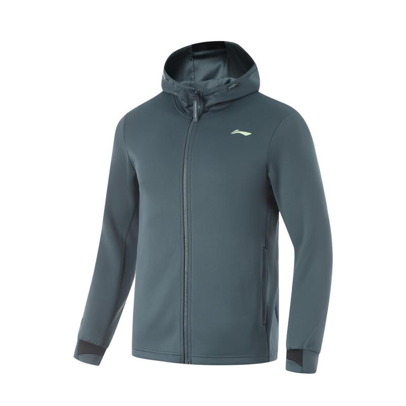 Li-Ning Solid Color Zipper Hooded Casual Sweatshirt Men tops AWDU867-2 XXL