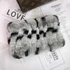 Women Handmade Stretch Real Rabbit Fur Scarf Knit Genuine Rex Rabbit Fur Headbands Girls Natural Rabbit Fur Ring Scarves