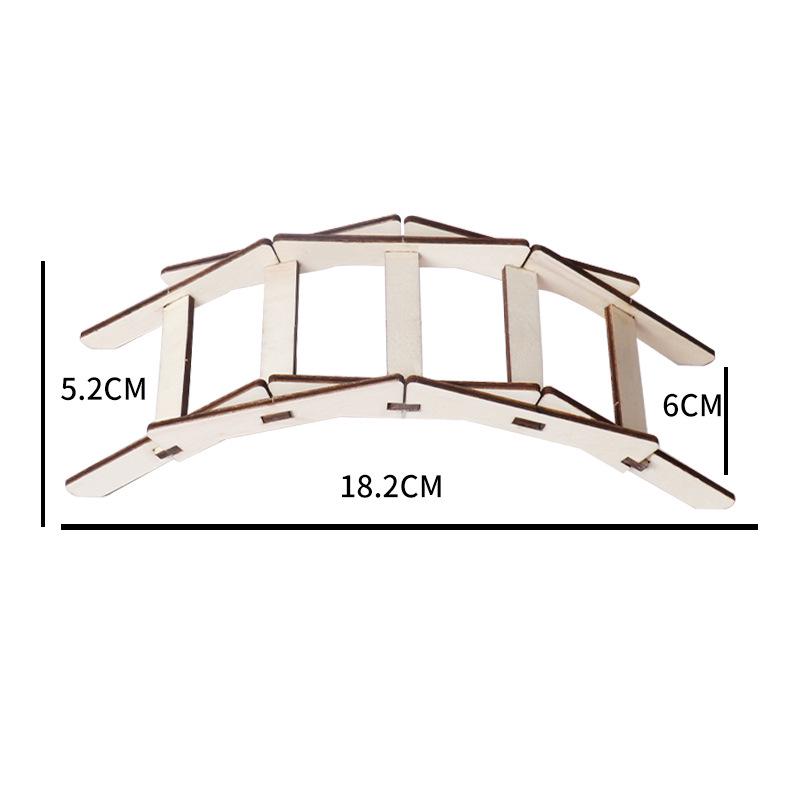Wooden Double-Lever Bridge DIY Model Kit for Students