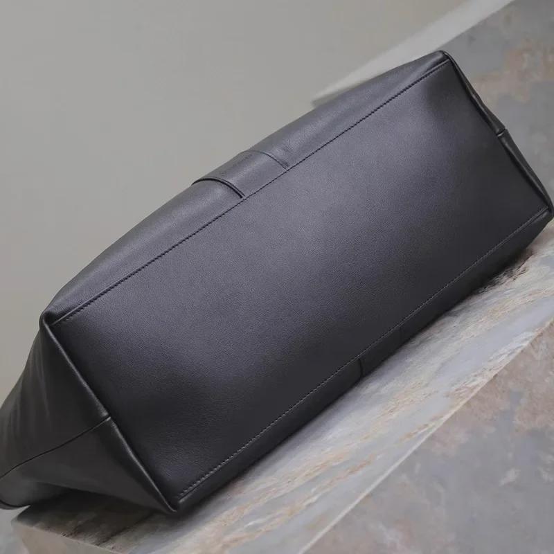 Yang Shulin High-End Leather Tote Bag: Elegant European & American Style, One-Shoulder Design for Women