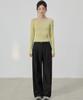 Michikoleondeonkosino Relaxed Double-Pleat Wide Slacks Black