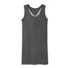 Canottiera da notte senza maniche in puro cotone da donna per l'estate pigiama vestito tinta unita medio e lungo morbido traspirante abbigliamento da casa in cotone