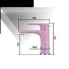 Pink Love Color Bathroom Sink Faucet hot and cold Crane Brass Basin Faucet White or black Sink Faucet Single Handle water tap
