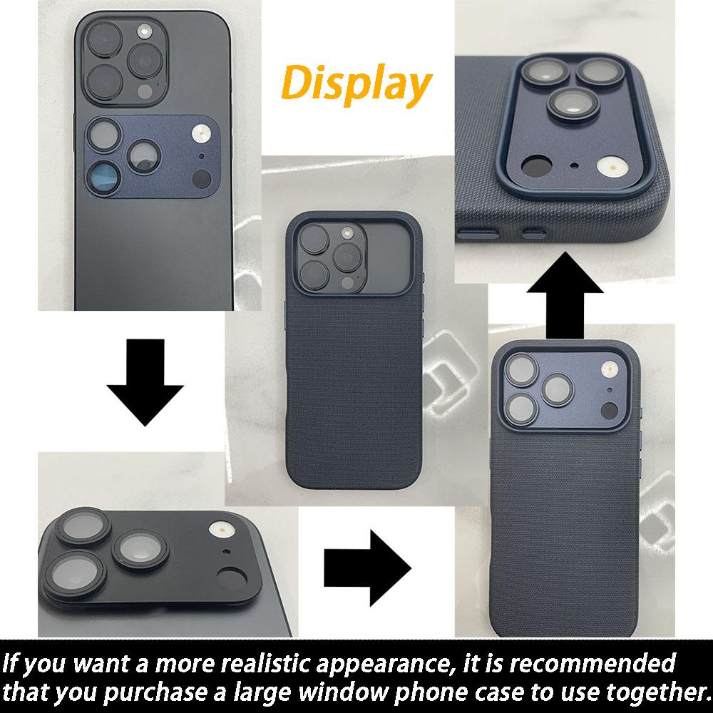 For iPhone 16 Pro Max 14 15 To Change 17 Pro Max Camera Lens Protective Cover Modification Camera Lens Metal Film Tempered Glass