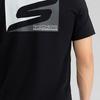 Skechers Letter Round Neck Casual Short Sleeve T-Shirt Men Tops Carbon-Black P223M093-0018