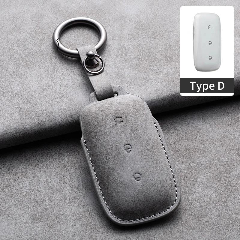 

For Geely Galaxy L7 2023 L6 MAX 1.5T Plus AIR PRO Leather Car Remote Key Case Cover Car Key Fob Shell Keychain Car Accessories