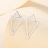 Size Triangle Front And Rear Earrings Wind Creative Design Removable One Or Two Wear Geometric Inverted Triangle Earrings