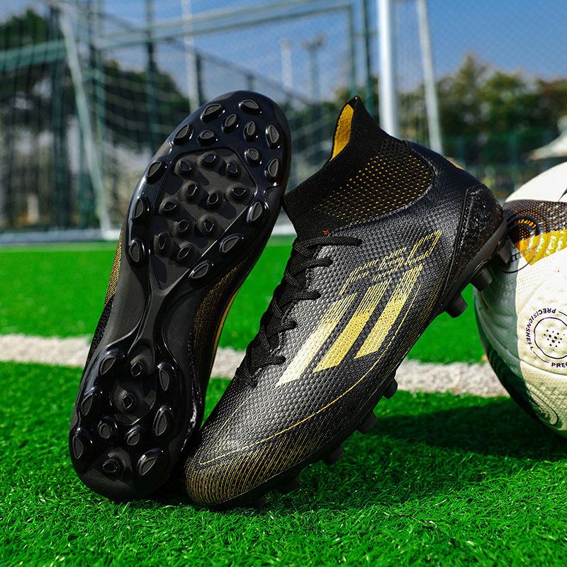 World Cup High-top Football Shoes Boys and Teenagers Students Women TF Broken Nails AG Long Nails Competition Training Shoes
