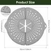 Silicone Kitchen Splatter Screen Foldable Heat-resisting Oil Splash Guard Drain Board Cover Kitchen Frying Pan Lid Kitchen Tools