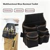 1pc Three Layers Electrical Tool Kit Pockets Storage Bag Mechanic  Waist Bag Pliers Screwdrivers Wrench Organizer Bag