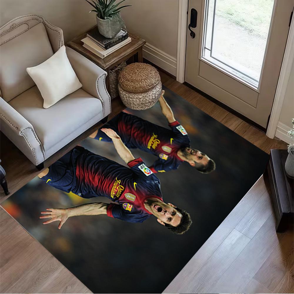 Argentina's Messi Action Floor Mat Suitable for Entryway Bedrooms Decorate room Playrooms Antislip Carpet Decorate Offices Birthday/Christmas Gift
