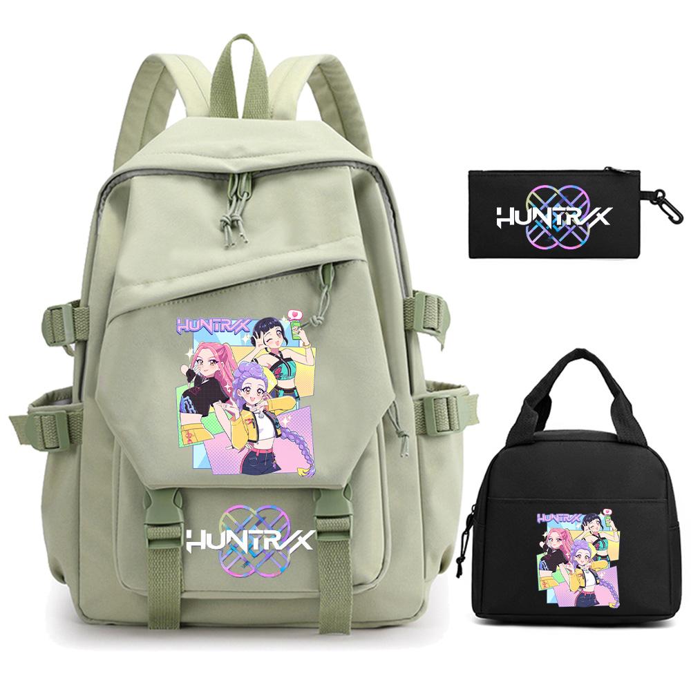 

3Pcs/set Cartoon Kpop Demon Hunters Printed Backpack for Teenger Boy Girl Large Capacity Schoolbag Children Student Bookbag Women Travel Bag