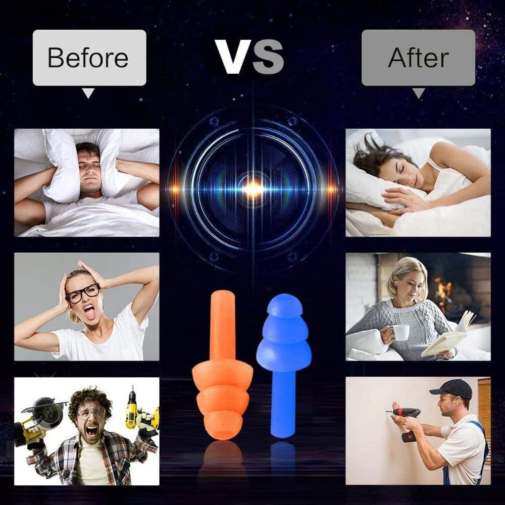 4/8 Paar Wasserdichte Schwimm- & Schlaf-Ohrstöpsel, Ultraweiches Silikon, Wiederverwendbar zur Lärmreduzierung, Bequem für Reisen