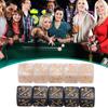 10 Pieces 6 Sided Counters Dice Toy Gathering Game Counters Token Dice Card Gaming Dice Counters for Adults for Board Game