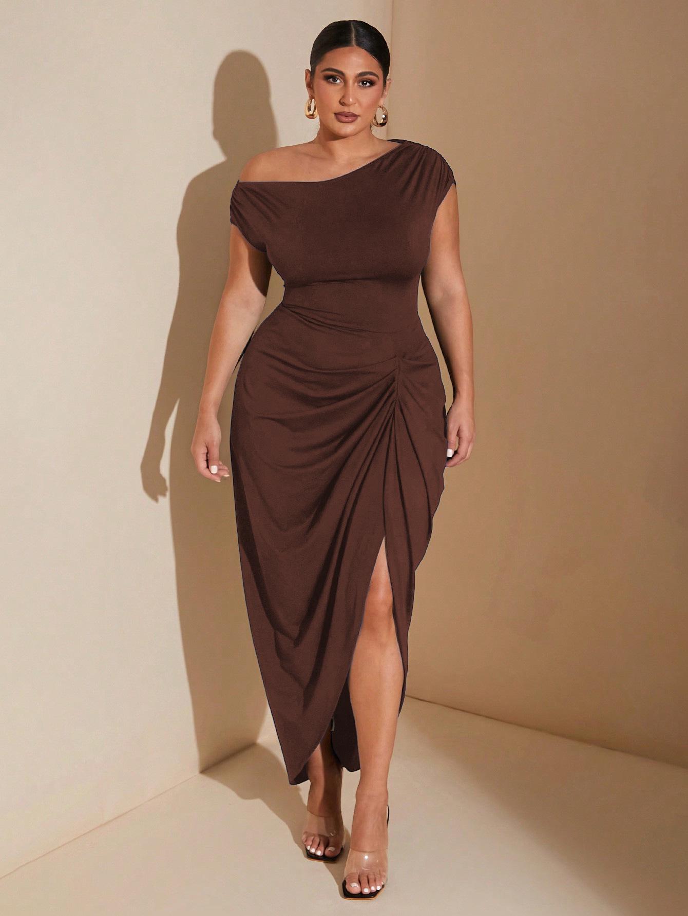 2026 Summer Women s Slim Sexy Cut-out Waist-cinching Dress 3XL