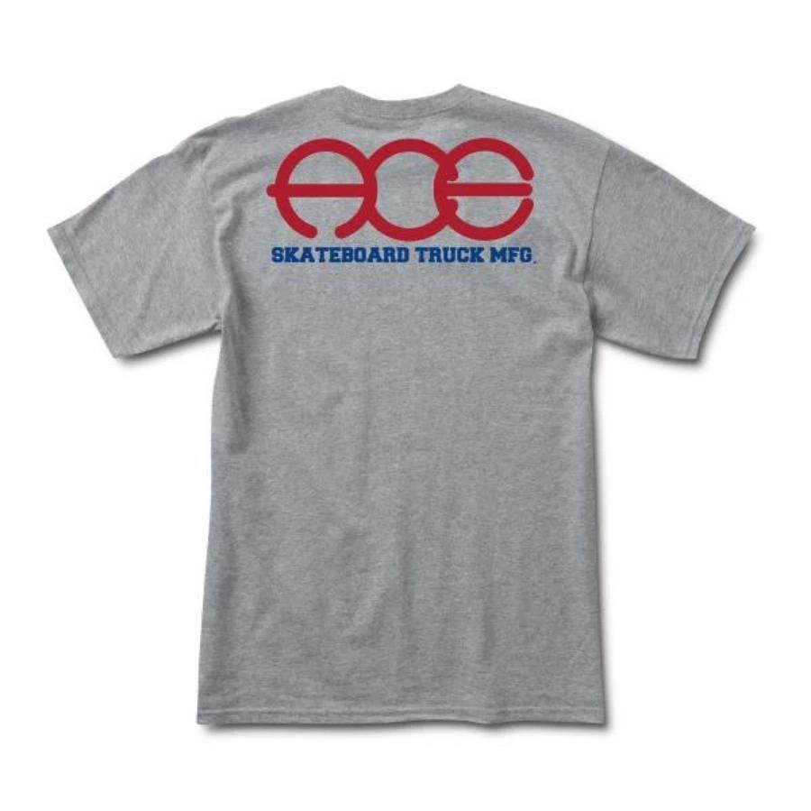 Ace Trucks ROUND POCKET LOGO Skateboard T Shirt ATHLETIC HEATHER M
