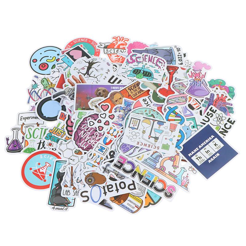 100 ks nálepka Science Chemistry Laboratory pro kufr na notebook na skateboard
