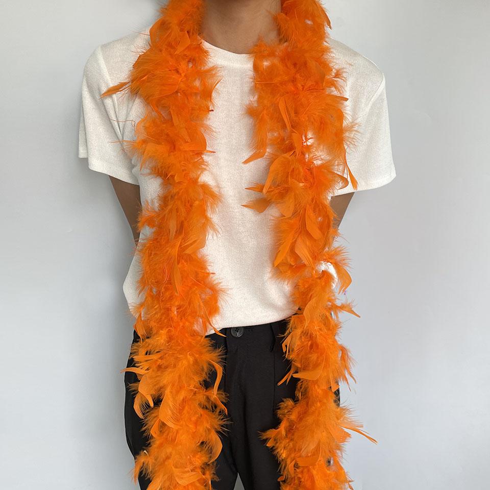 Dyed Various Turkey Feathers Boa 4 Meters Marabou Feather Shawl for Party Wedding Dress Decoration Plumes for Crafts 38-40G