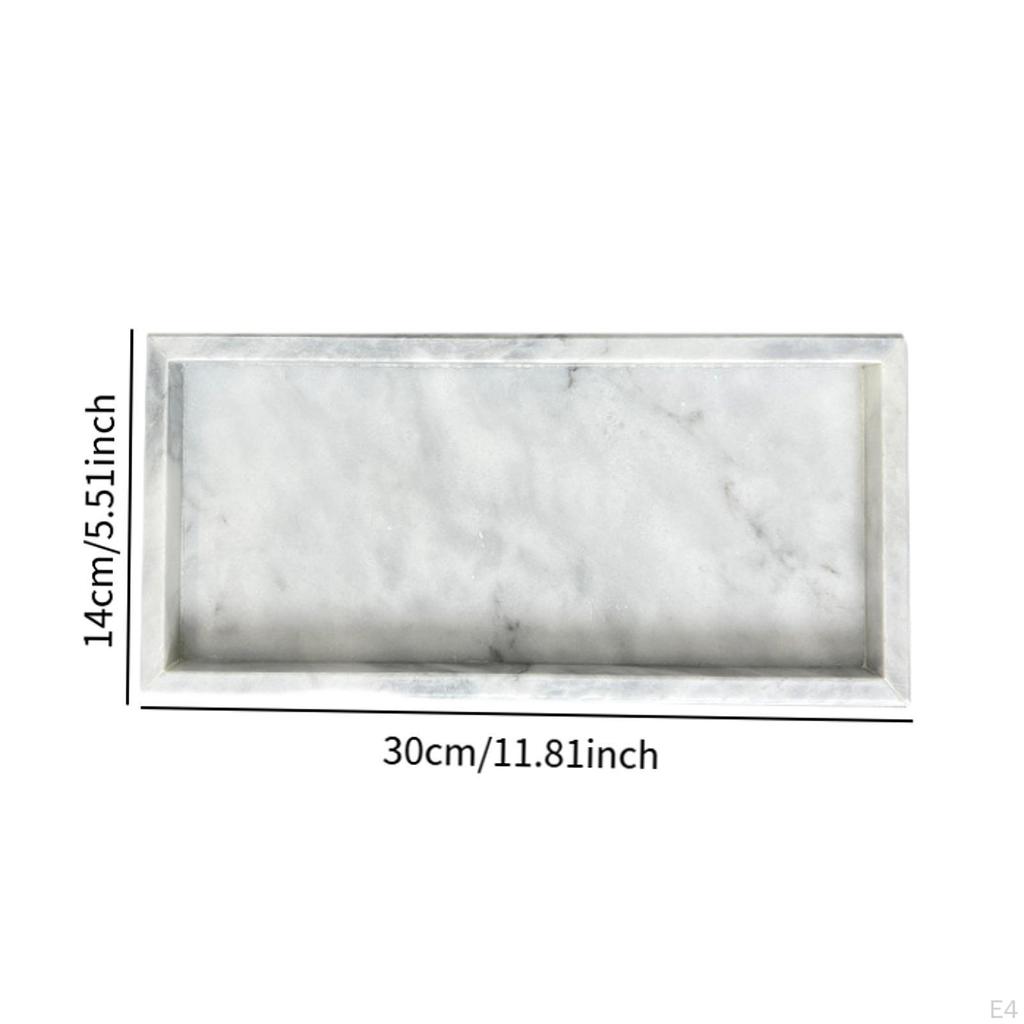 Elegant Marble Serving Tray for Bathroom and Coffee Shop Use