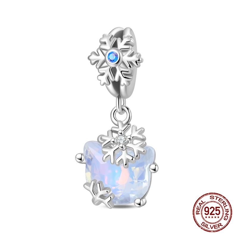 Winter Series Ski Polar Bear Snowman Charms Fit Original Bracelet DIY Jewelry Making Women Gift 100% 925 Silver