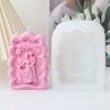Elegant Marriage Frame Silicone Molds Reusable Bride and Grooms Themed Frame Silicone Candle Molds for Home Decoration