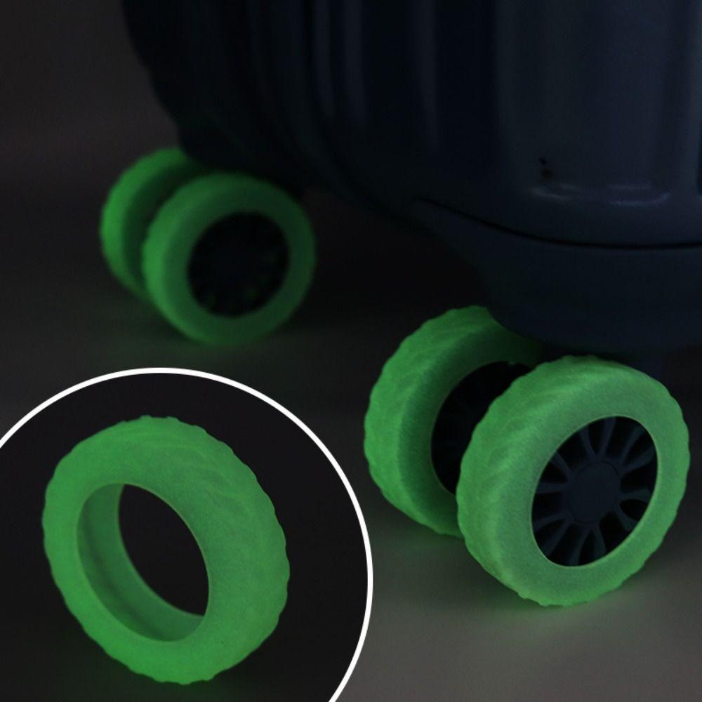 4Pc Luggage Wheels Protector Silicone Luggage Accessories Wheels Cover for Most Luggage Reduce Noise For Travel Luggage Suitcase