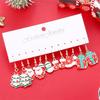 Colorful Drip Oil Santa Claus Earrings - Cute Cartoon Christmas Set for Women