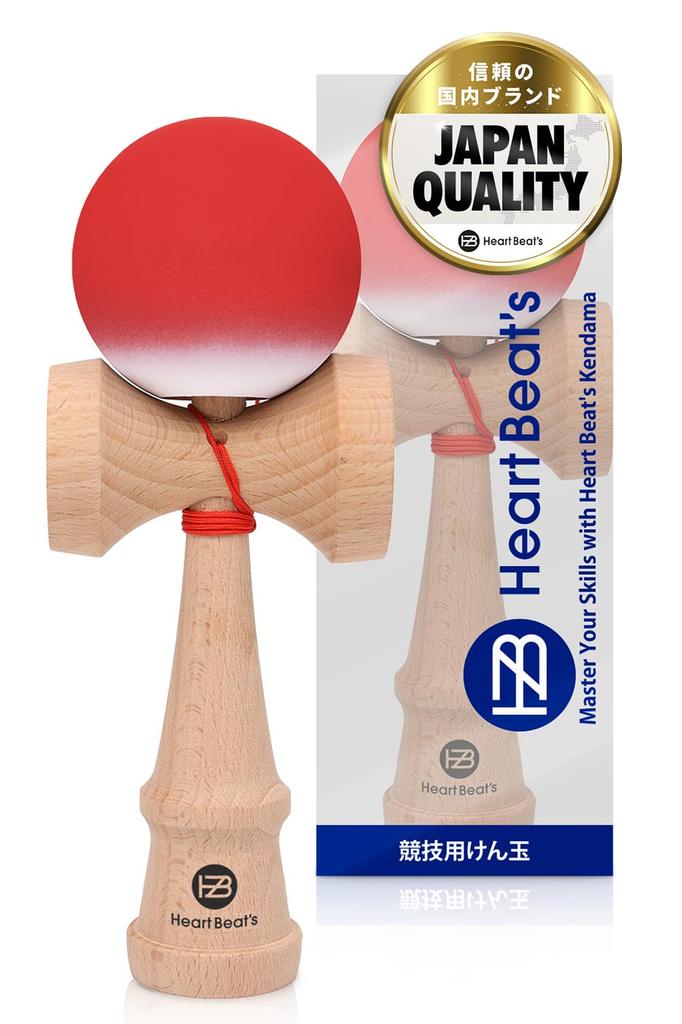 Modern Solid Color Kendama for Competition Use: Kendama with Matte Finish, Two-Tone, 7 Colors, Mystical Solid Red [Heart Beat's]