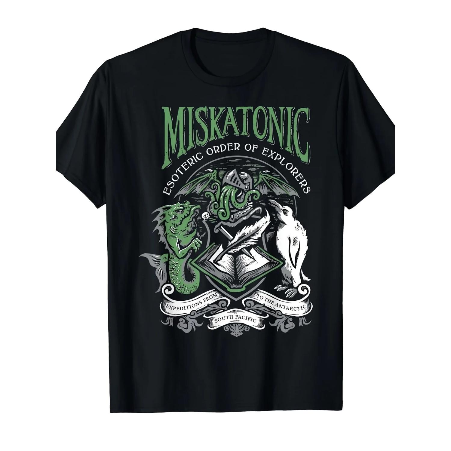 

Miskatonic University Cthulhu Mythology T-shirt with Cthulhu Elder s Seal and Tentacle Pattern Role Playing Games and Daily Wear S