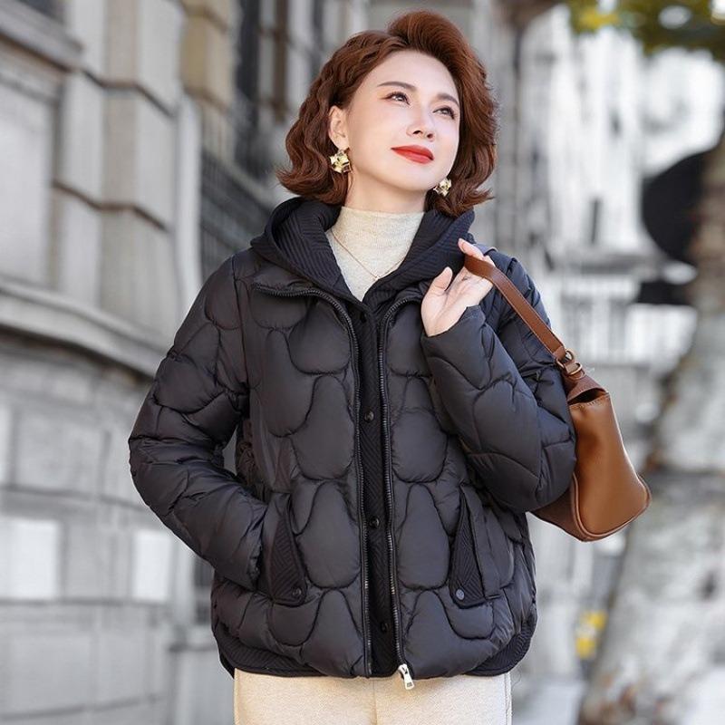 Winter Hooded Warm New Wide Too Temperament Thickened Women's Cotton-padded Coat