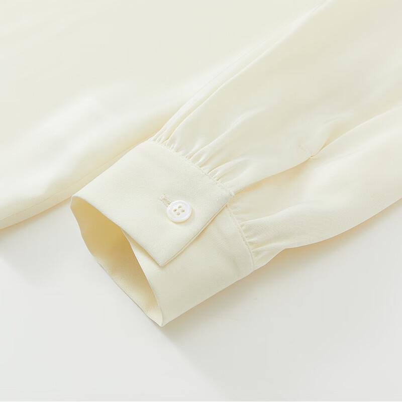 Xiangying Women's V-Neck Chiffon Long Sleeve Blouse