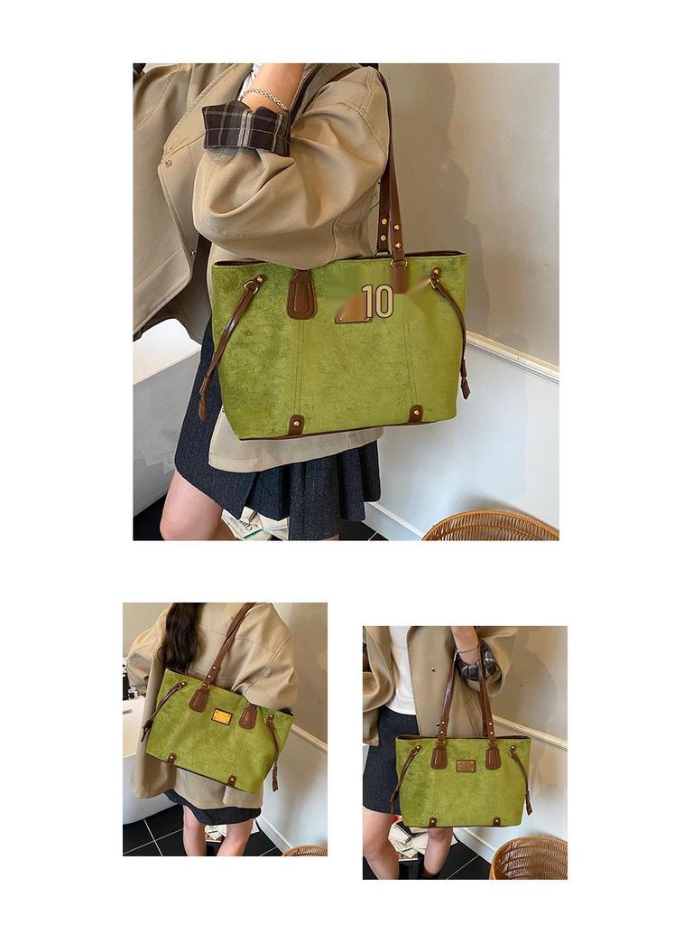 2025 Retro Matte Large-Capacity Women's Fashion Tote & Shoulder Bag