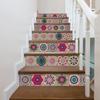 24pcs/Set Decorative Wall Stickers Mandala Flower Tile Stickers PVC Self-Adhesive for Kitchen Living Room Vintage Home Decor Wall Decal