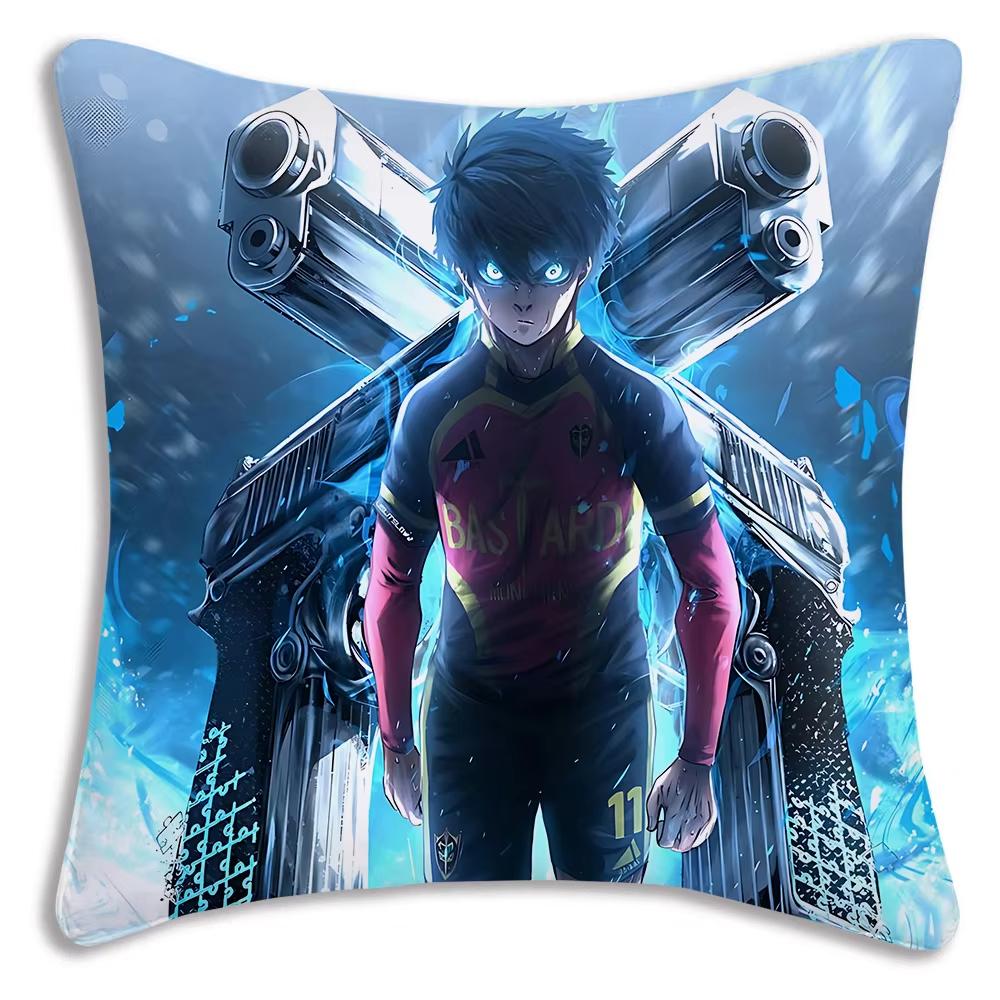Anime Blue Lock Pillow Covers Cartoon Sofa Living Double-sided Printed Square Pillow Bedroom Room Decoration Pillowcase Gift
