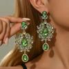 Earrings Floral Shaped Earrings Crystal Modern Style Earrings High-end Design Earrings  Bride