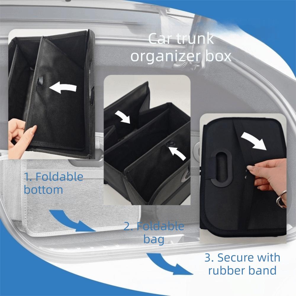 Oxford Cloth Car Trunk Organizer Large Capacity Auto Storage Bag Outing Storage