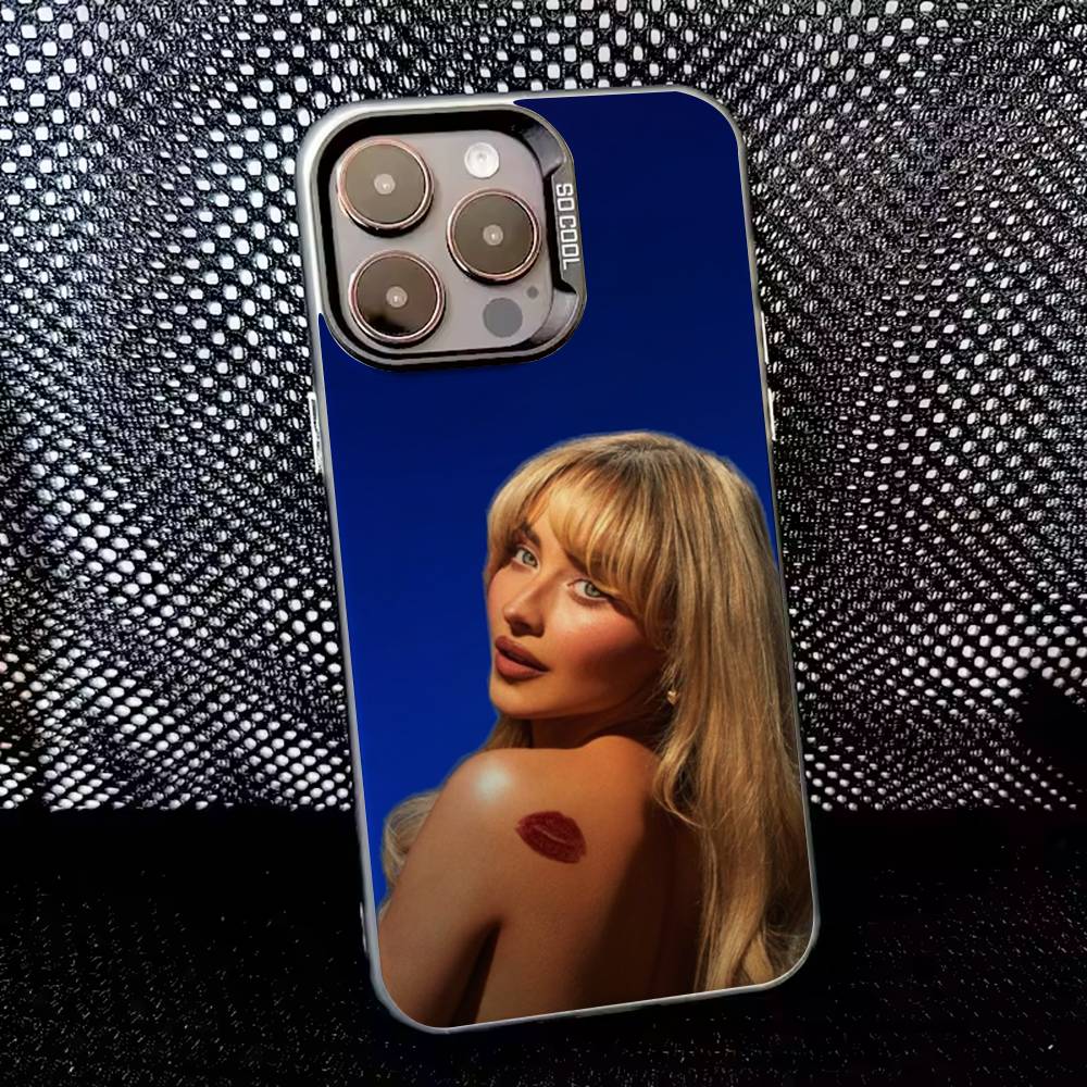 Sabrina Carpenter Short n Sweet Phone Case For iPhone 16,15,14,13,12,11,8,7,Pro,Max,Plus,Mini,XS,SE Anti Fall Black Matte Hard