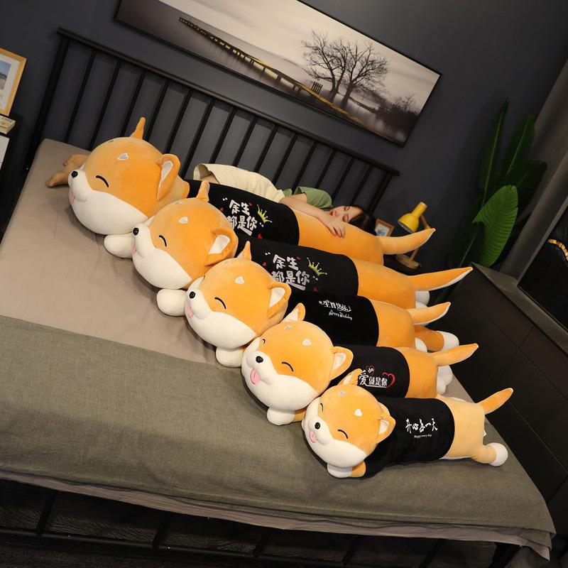 Cartoon Shiba Inu Doll Plush Toy Lying Down Dog Dog Doll Children Baby Soothing Rag Doll Birthday Gift Female