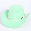 Popular European and American classic suede western cowboy hat men's and women's fashion LO style peach heart cowboy hat