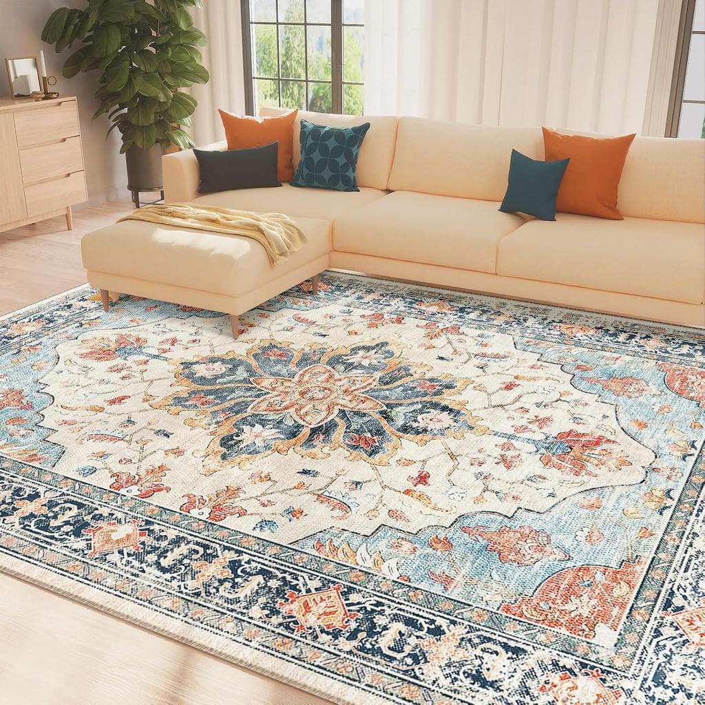 Turkish Ethnic Style Carpet Persian American Vintage Living Room Sofa Coffee Table Floor Cushion Bedroom Bedside Blanket