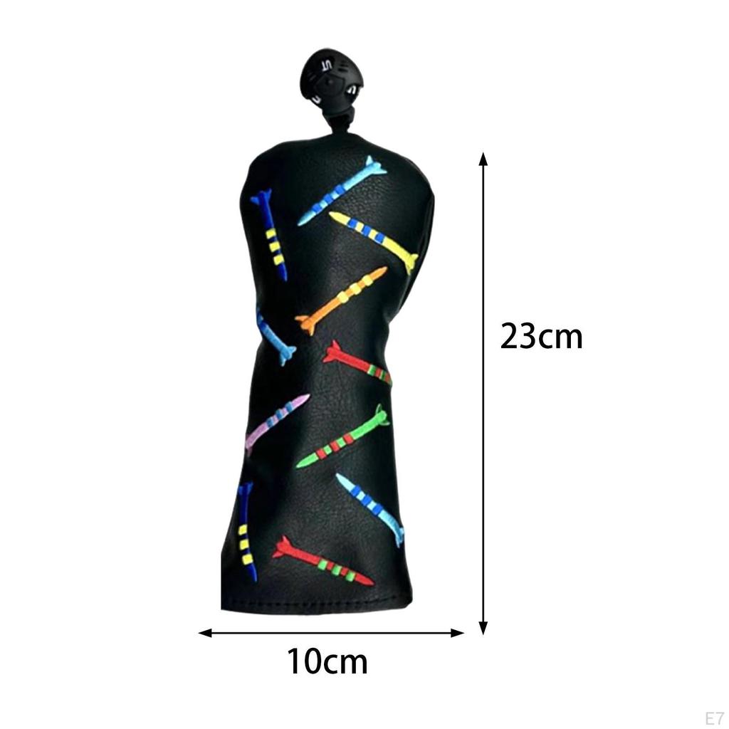 Golf Club Head Cover Protector Fashion Wear Resistant Long Neck Lined Protective