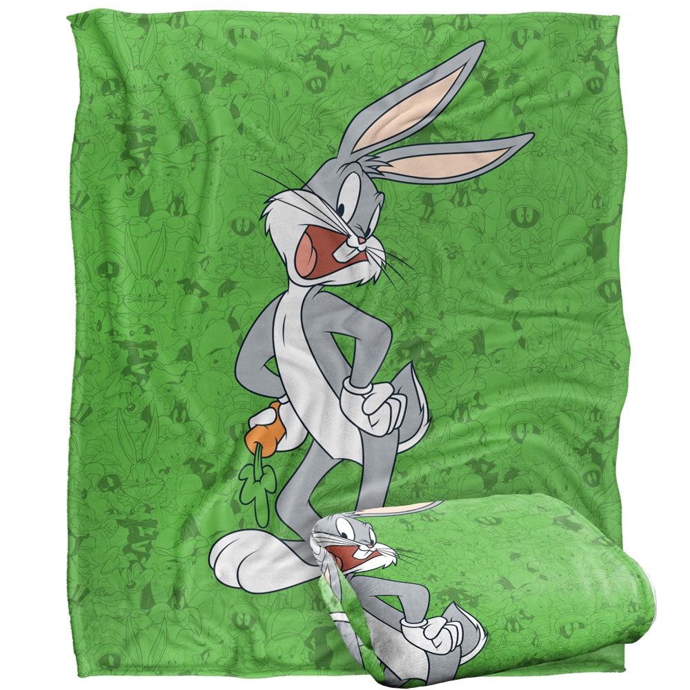 Looney Tunes Character Collage Bugs Bunny Blanket