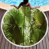 Foglie di Palma Tropicale Telo da Spiaggia Rotondo Morbida Microfibra Cerchio Coperta da Spiaggia Leggera Rotonda Foglie di Piante Verdi Asciugamano da Bagno