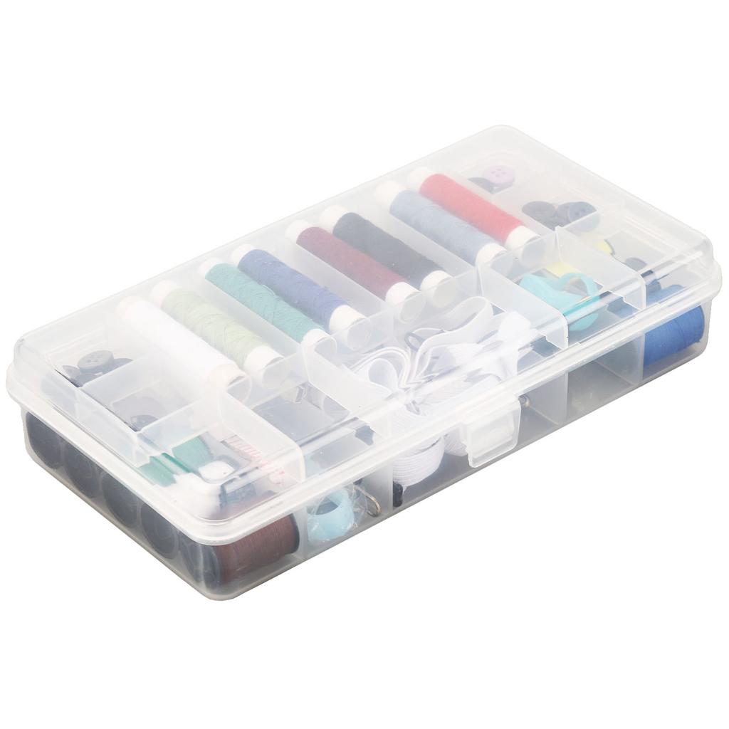 Mini Sewing Kit 2 Layers Multifunction 20Pcs Needles 8Pcs Threads Travel Sewing Kit for Repair