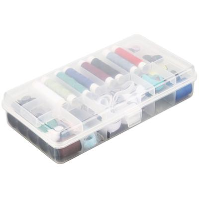 Mini Kit de Cusut 2 Straturi Multifuncțional 20 Buc Aiguilles 8 Buc Ațe Kit de Cusut de Călătorie pentru Reparații