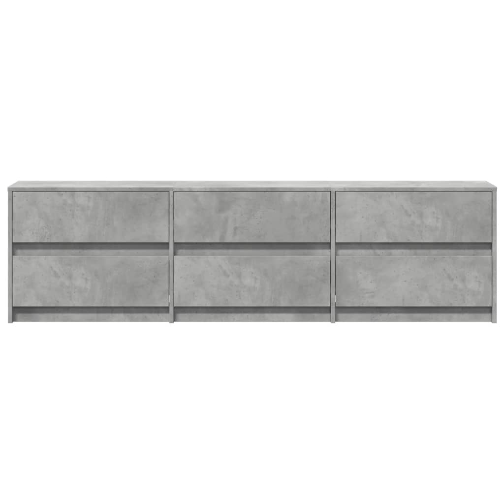 TV Stand with LED Lighting Concrete Grey 180 x 34 x 50 cm